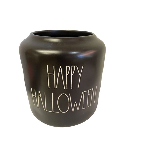 RAE Dunn Cannister Black Happy Halloween Kitchen Cookie 8"H x 8.5"W - Picture 3 of 14